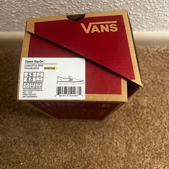 Vans Leopard Print Slip-On Sneakers - Picture 3 of 3